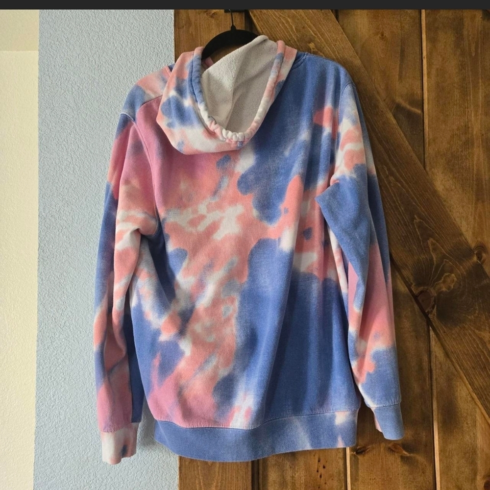 Boyz N The Hood Graphic Tie-dye Hoodie in Blue and Pink - Picture 2 of 4